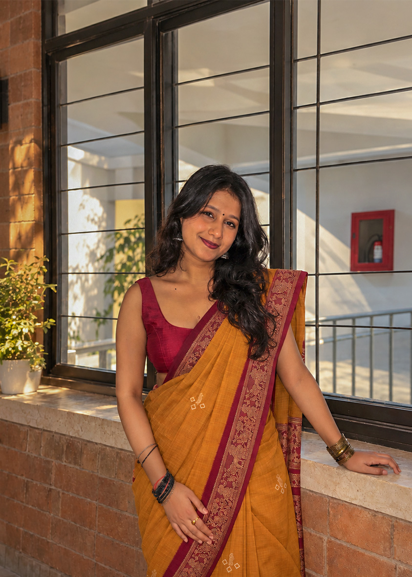 Sungudi Everyday Elegance Saree - Comfortable Handloom Cotton for Daily Wear Sungudi everyday saree - understated luxury for daily wear